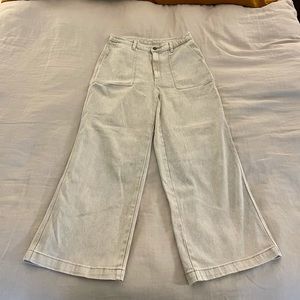 High Waisted Beige Jeans